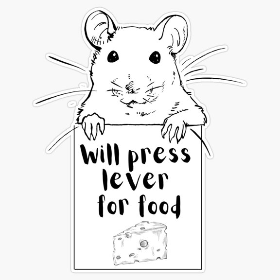Intelligent Experimental Laboratory Lab Rat Holding Chemical Tube Science Tech Decal For Laptop Sticker