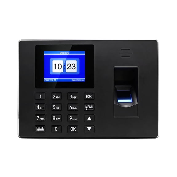 Intelligent Fingerprint Time Attendance Machine Fingerprint/Password with 2.4'' Display Screen Time Clock ,Versatile Punching Options