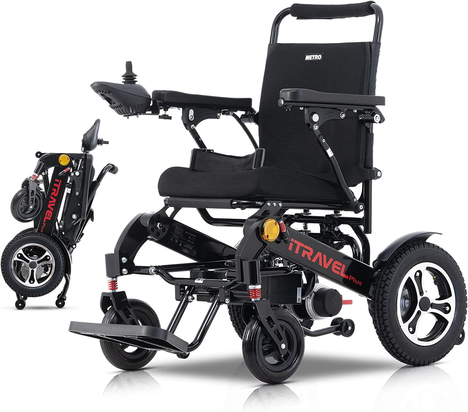 Intelligent Folding Electric Wheelchair for Adults, Lightweight Foldable Wheelchairs for Seniors