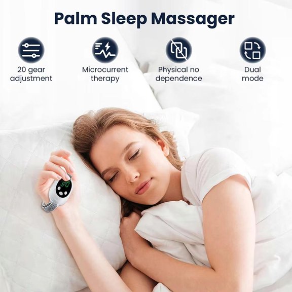Intelligent Handheld Sleep Massager Portable Relaxation Device with 2 Modes, 20 Levels for Sleep Support & Stress Relief
