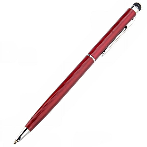 UKCOCO Red 2 in 1 Capacitive Stylus Pen and Ballpoint for Smartphone and Tablet Use