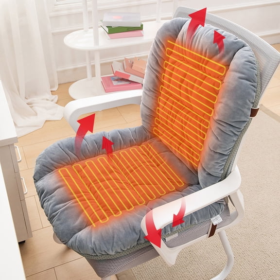 Intelligent Heated Cushion with Soft Seat and Backrest Support Large 90x45cm Heating Pad for Comfort