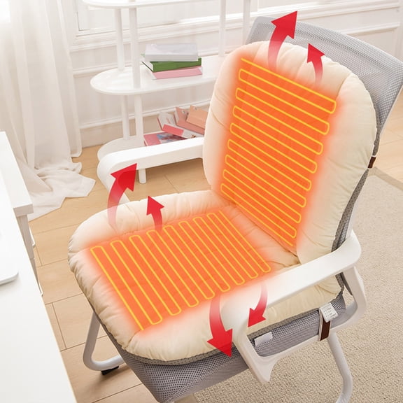 Intelligent Heated Cushion with Soft Seat and Backrest Support Large 90x45cm Heating Pad for Comfort