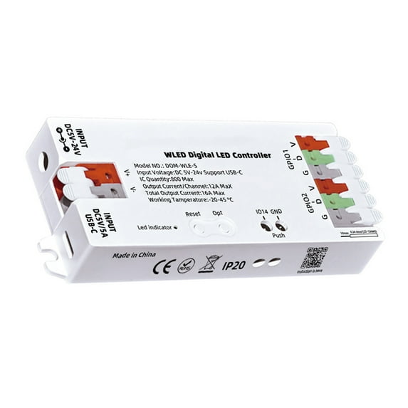 Intelligent Home Controls Addressable LED Controller 8266 WLED Digital LED Controller LED Light Remote Controller