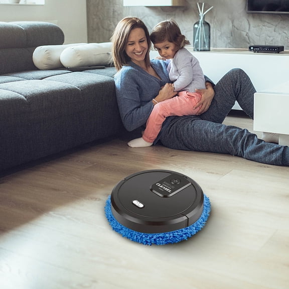 Intelligent Household Wet And Dry Mopping Robot Mops,Charging Vacuum Cleaner- Low-Noise,Collision Protection,Rotary Cleaning,No Control Required.