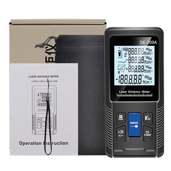 Intelligent Intelligent Rangefinder Digital Distance Meter With Single Continuous Volumes Area Pythagoras Measurement Modes Adjustable Function IP54 Water Resistant