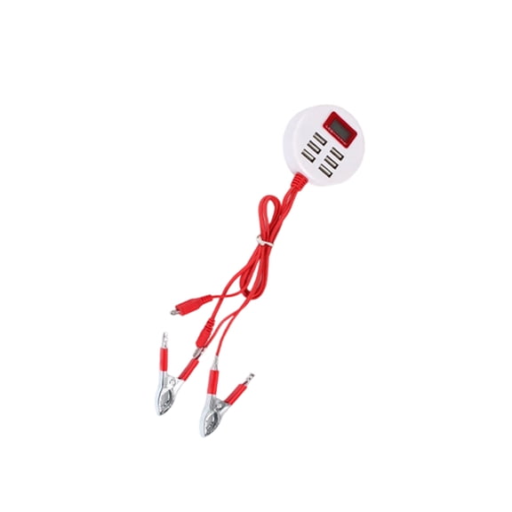 Intelligent LCD Screen 5V USB Multifunction Power Adapter 6 Port Dock 1A Battery Charging Adapter with Alligator Clip