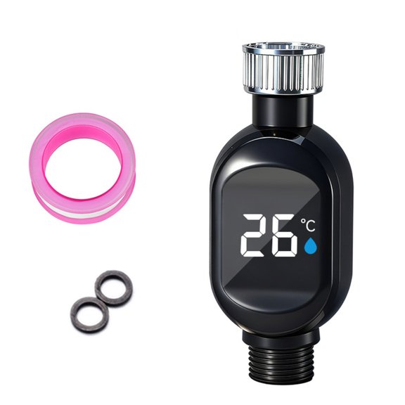 Intelligent LED Display Shower Water Thermometers Touch Control Real Time Anti Scalds Protecting