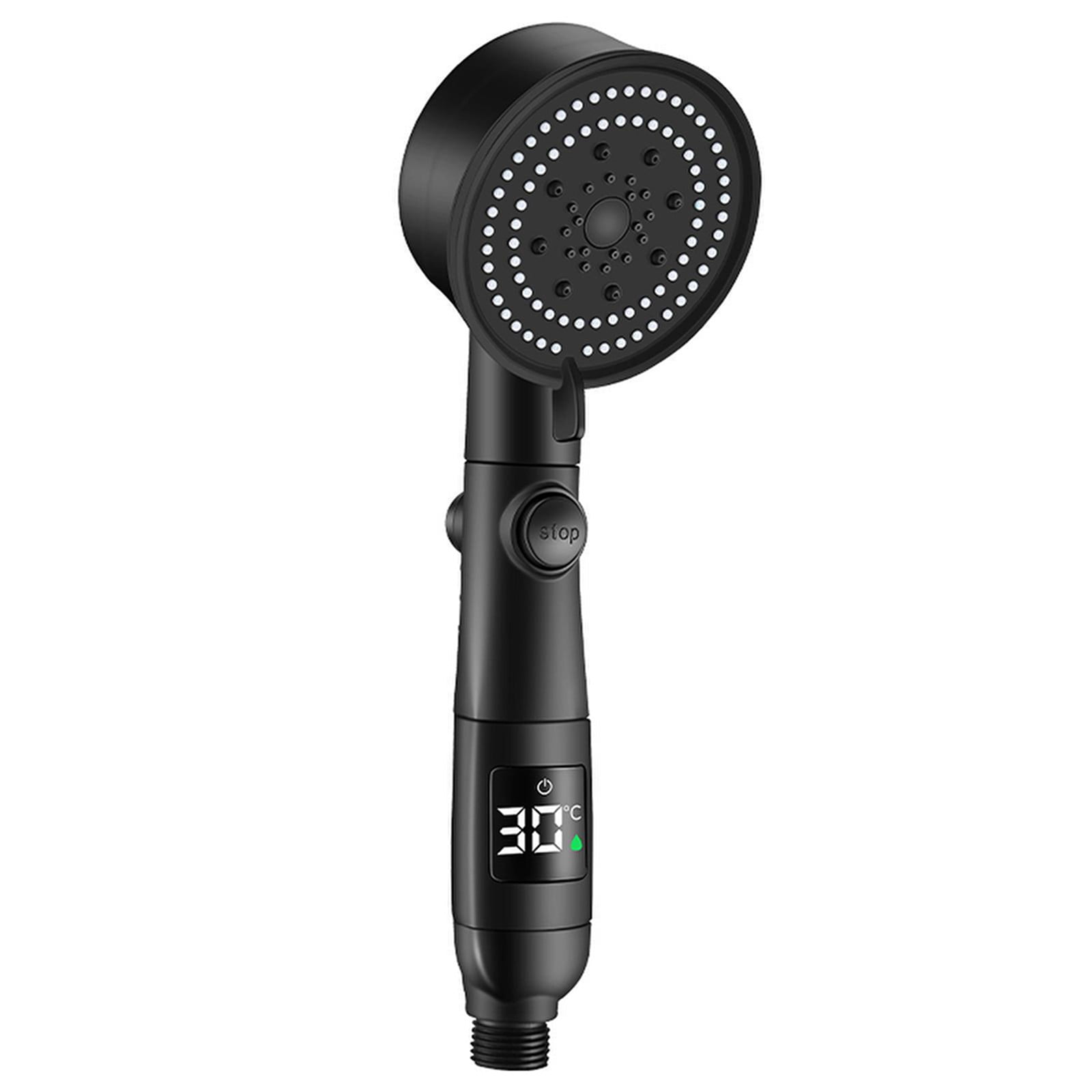 Intelligent LED Shower Head Temperature Digital Display High Pressure 5