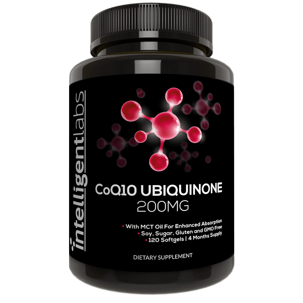 Intelligent Labs CoQ10 Ubiquinone, 200MG Softgels with MCT Oil, 120 Ct