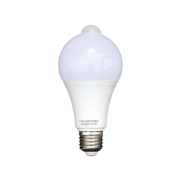 Intelligent Led Voice Control Bulb Lighting Sound And Light Control Bulb Screw Mouth Human Body Infrared Lamp Corridor Radar Induction Bulb-Style：Plastic Coated Aluminum Infrared Sensing；-5W