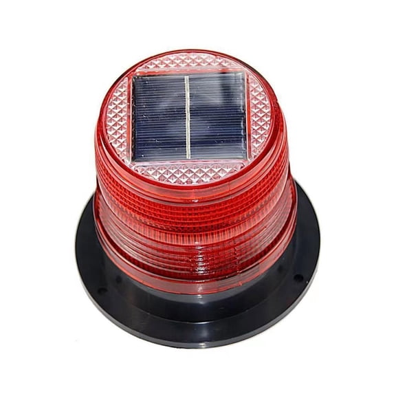 Intelligent Lights Sensing Solar Warning Lamp Strong ABS Build for Roadwork Areas