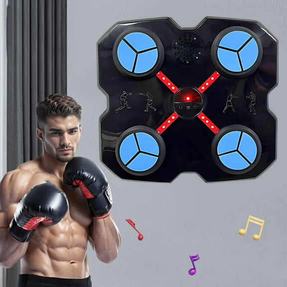 Intelligent Music Boxing Machine, Wall Mounted Smart Bluetooth Music Boxing Trainer, Electronic Boxing Target Workout Punching Equipment for Home, Indoor and Gym 10.8x11.6x1.77 In