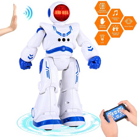 Intelligent RC Robot for Kids, Gesture Sensing Remote Control Robot Toys Singing Walking Talking Dancing Robots for 3-12 Year Old Boys and Girls
