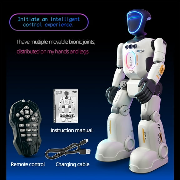 Intelligent Rc Robot With Bionic Joints, Sings Dances, Usb Rechargeable, Includes Remote, Charging Cable, Manual - Stem Educational Toy For Teens, S, Interactive Play, Home