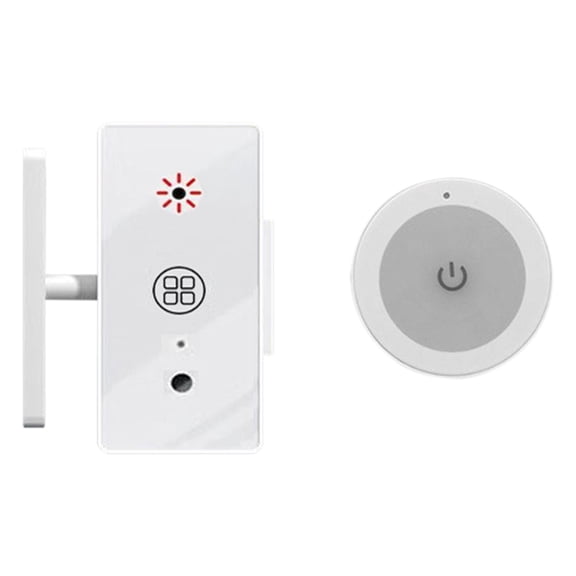 Intelligent Remote Control Switchs, Durable Smart Light Switch with Remote, Single Pole One-Way Wall Switch, Smart Life & Remote Control, Neutral Wire Required, No Hub Needed, 1Pc(White,3.1x2")
