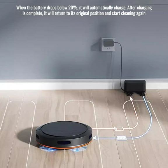 Intelligent Robot Vacuum Cleaner For For Hard Floors Usb Rechargeable Design Black Fangkenuo