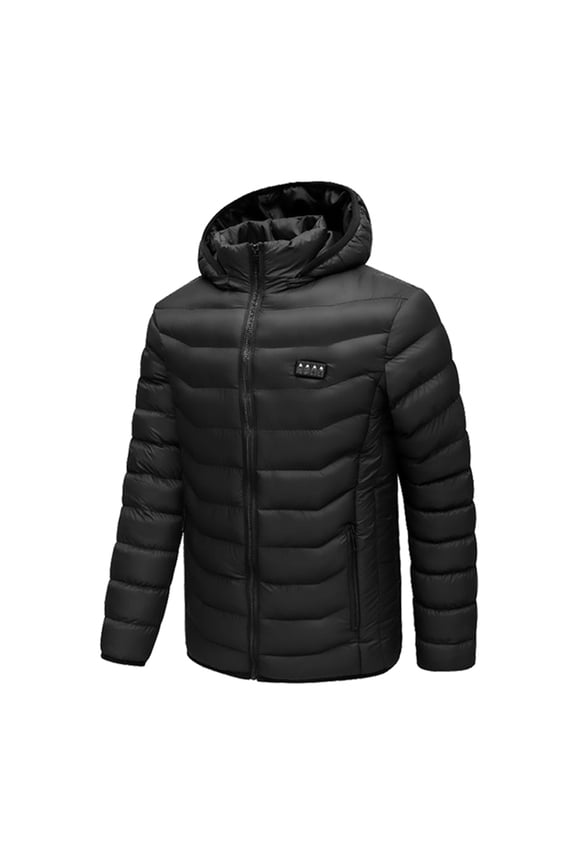 Intelligent Smart Heated Hooded Jacket Winter Warmth Puffer Coat 23 Heating Areas Multi-Zone Controller 13.38 x 11.41 x 2.75 inches / 34 x 29 x 7 cm XXL