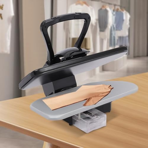 Intelligent Steam Press for Clothes, Digital Steam Iron Press with Touch Screen, 1600W Fabric Steam Press Machine with 5 Modes, Large 26inch Plate(Black)$$Home Decor, Kitchen, & Other