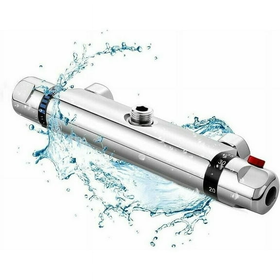 Intelligent Temperature Control Bath Mixer Tap, Thermostatic Faucet Mixing Valve for Accurate Water Regulation in Your Bathroom or Yacht, Automatic Temperature Adjustment Ensures
