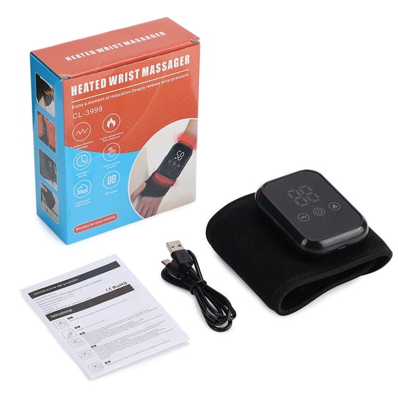 Intelligent Temperature Control Hand Heating Vibration Wristband Massager Device For Palm Finger Joint Pain Relief Home Use Tool