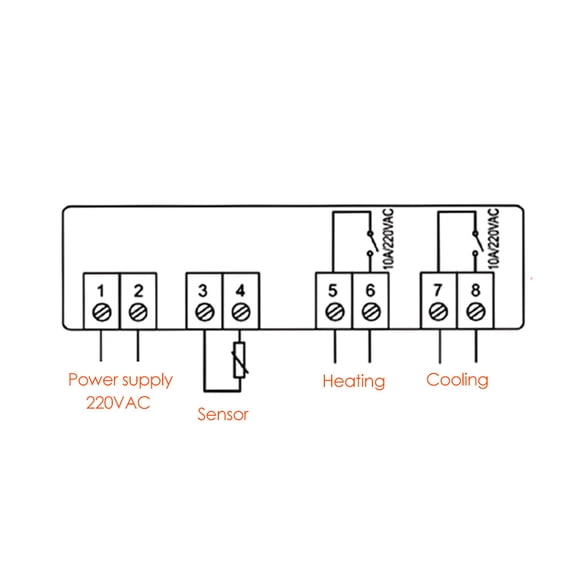 Intelligent Temperature Controller Digital Temperature Controller, LED Display Switch Modes Microcomputer Temperature Controller with Sensor, Alarm Function, For Domestic Freezer, Boiler, Steamer
