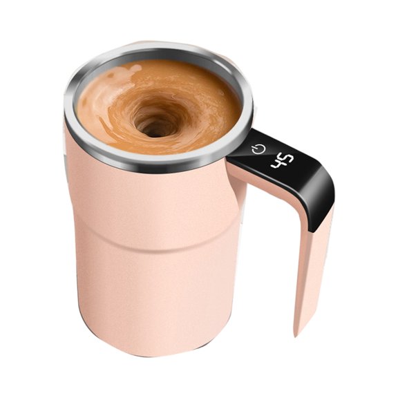 Intelligent Temperature Measuring Magnetic Automatic Stirring Cup Electric Portable Coffee Protein Shaker, Electric Stirring Mug With Digital Temperature Display, Portable Design