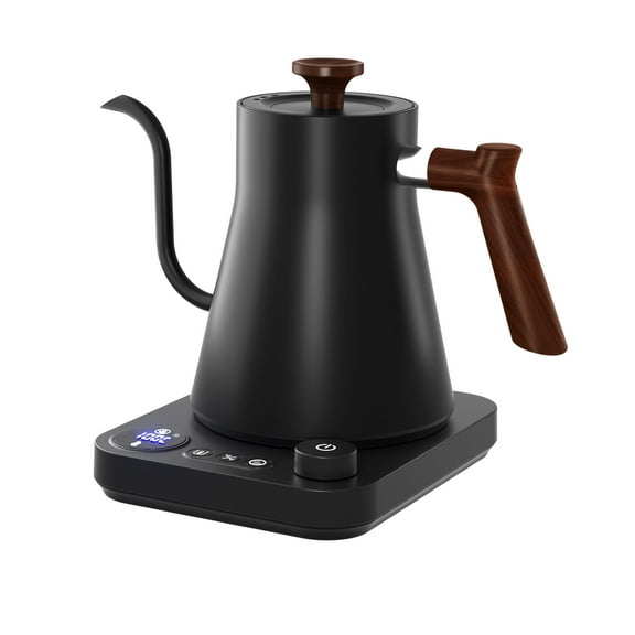 Intelligent Thermostatic Electric Gooseneck Kettle Variable Temperature Stainless Steel Pour Over Coffee Kettle 1L - Craft Your Perfect Brew