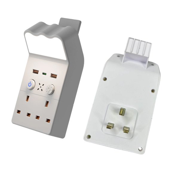 Intelligent Touch Control Standard Power Adapter Wall Plug With Dimmable Bedside Lamp And Mobile Holder