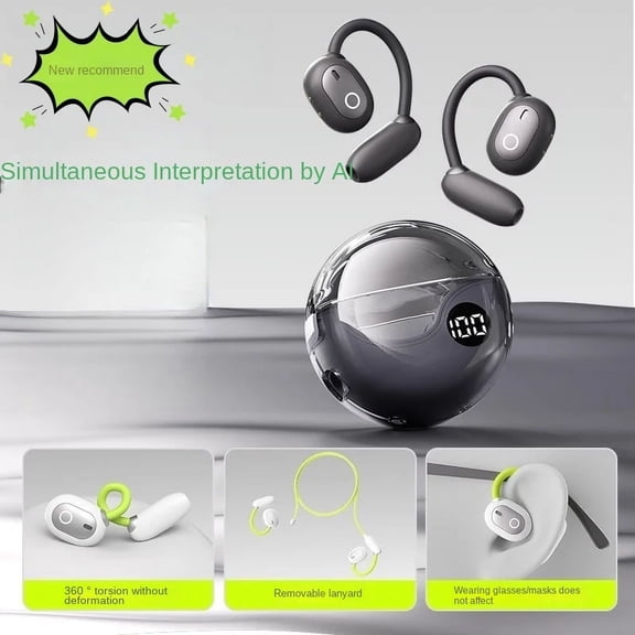 Intelligent Translation Headphones, AI Translation 144 Languages, Noise-cancelling Headphones, Bluetooth 5.3 Instant Translation Language