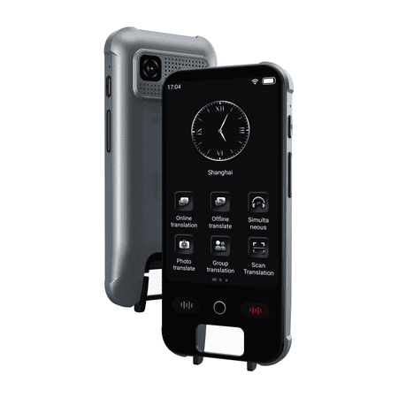 AI Intelligent Language Translator Support ChatGPT, Two Way Real Time Voice Translation with 138+ Languages, Offline/Photo Translation for Business, Learning grey