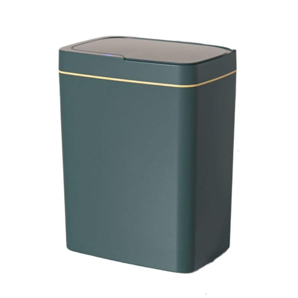 Intelligent Trash Bin with Motion Sensors Lid, Convenient Automatic Garbage Can for Bathroom Dustbin 15L/18L Capacity