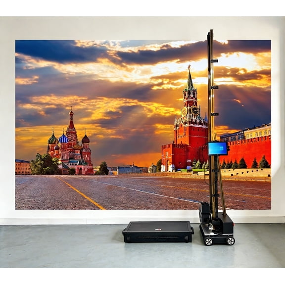 Intelligent Vertical Wall Printing Horizontal Floor Ink jet Tube Art Painting Machine