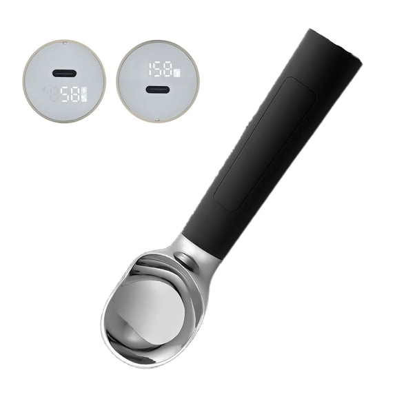 Intelligent Warming Spoon Alloy Texture Auto-Adjust Heat USB Rechargeable for Hardened Yogurt Effortless Scooping