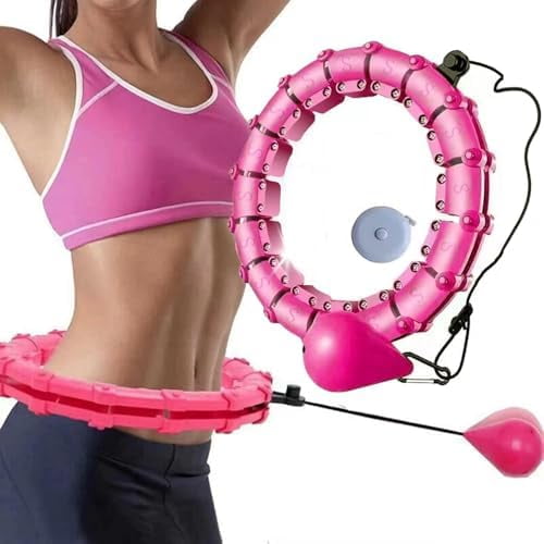 Intelligent Weighting Hula Hoop, Detachable Adjustment Belt 360-degree Automatic Rotating Weight Ball Fitness Weight Loss Ring