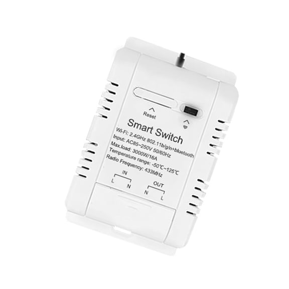 Intelligent WiFi Energy Circuit Breaker Switch with Real-Time Temperature Monitoring & Power Statistics, 16A Smart Switch with 1m Sensor Cable (3.78 x 1.77 x 1.22 in / 9.6 x 4.5 x 3.1 cm)