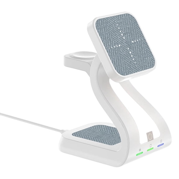 Intelligent Wireless Charging Adapter Suitable for Phone Watch Earphone 15W Fast Chargings with Night Light