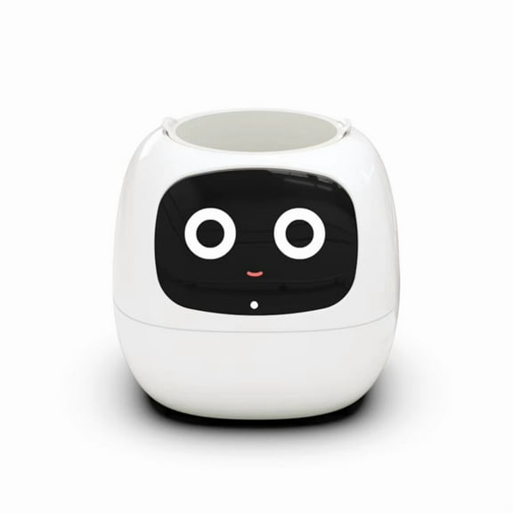 IntelligentFlowerpot Plant Robot Plant Maintenance Customization Smart Robot Rich Expression Interaction CompanionGift,B,1 * Smart Flowerpot 1 * Charging Cable,White