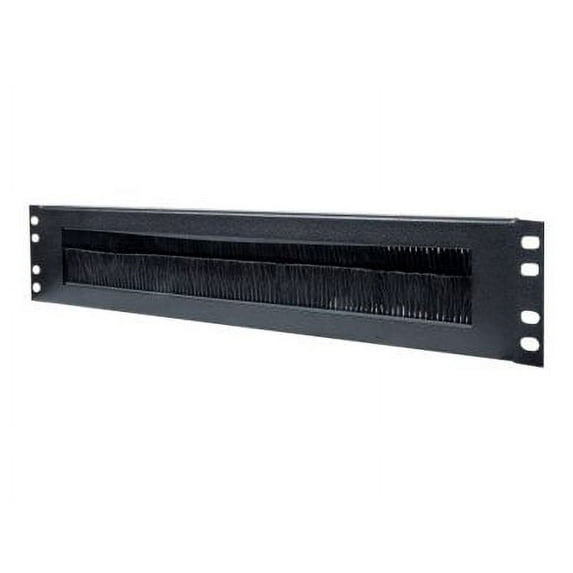 Intellinet 2U 19" Cable Entry Panel with Brush Insert - Black