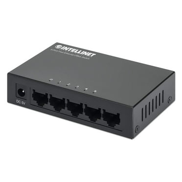 Intellinet 5-Port Fast Ethernet Office Switch, Metal Housing