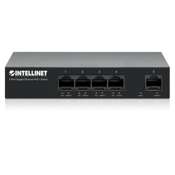 Intellinet 5-Port Gigabit Ethernet PoE+ Switch
