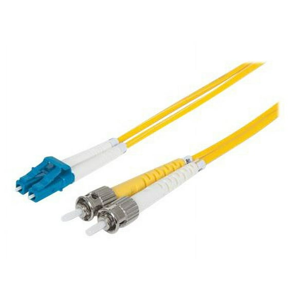 Intellinet Network Solutions Fiber Optic Patch Cable LC/ST OS2 9/125 Single-Mode Duplex Yellow 10 ft 3 m