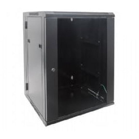 Intellinet 19" Double Section Wallmount Cabinet - 19" 9u Wide Wall Mountable For Lan Switch, Patch Panel, Server - Black - Cold-rolled Steel [crs], Tempered Glass - 66.14 Lb X (711845)