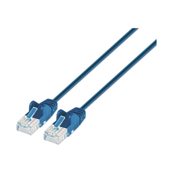 Intellinet Network Solutions 742436 Cat-6 U/utp Slim Network Patch Cable, 1 Ft. [blue]
