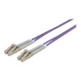 thumbnail image 1 of Intellinet Network Solutions Fiber Optic Patch Cable LC/LC OM4 50/125 Multimode Duplex Violet 3 ft 1 m, 1 of 5