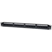 Intellinet Cat5e UTP 24-Port Patch Panel, 1U - Compatible with both 110 and Krone punch-down tools