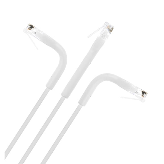 Intellinet Cat6 UTP FlexiBoot Slim Network Patch Cable, 10 ft., White, 10-Pack | 10G, 250 MHz, 100% Copper, 32 AWG, RJ45, Highly Bendable, Gold-plated Contacts