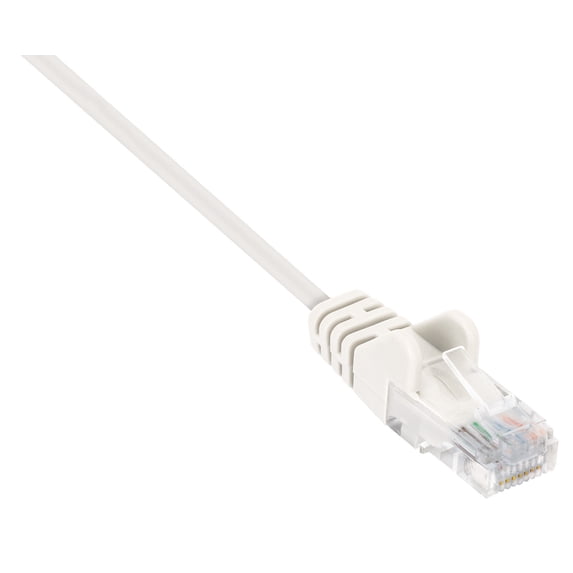 Intellinet Cat6a U/UTP Slim Network Patch Cable, 1 ft., White | 30 AWG, 10G, 500 Mhz