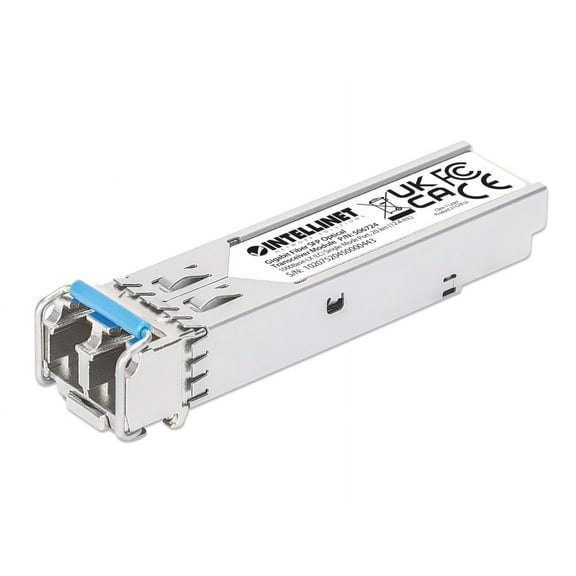 Intellinet Gigabit Fiber SFP Optical Transceiver Module | 1000Base-LX (LC) Single-Mode Port, 20 km (12.4 mi.) | Equivalent to the Cisco GLC-LH-SM | NDAA-compliant