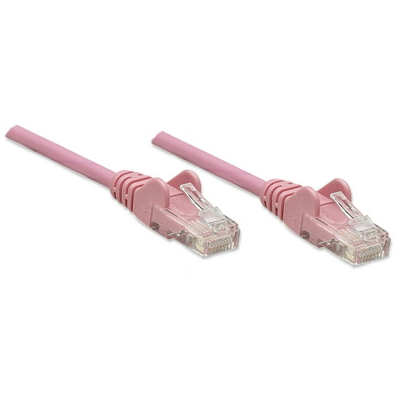 Intellinet Network Cable, Cat6, UTP, 100% Copper, 10 ft., Pink